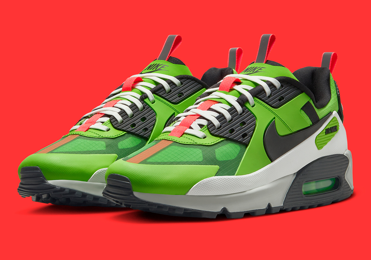 Nike Air Max 90 Drift Action Green Black Bright Crimson Fb2877 300 1