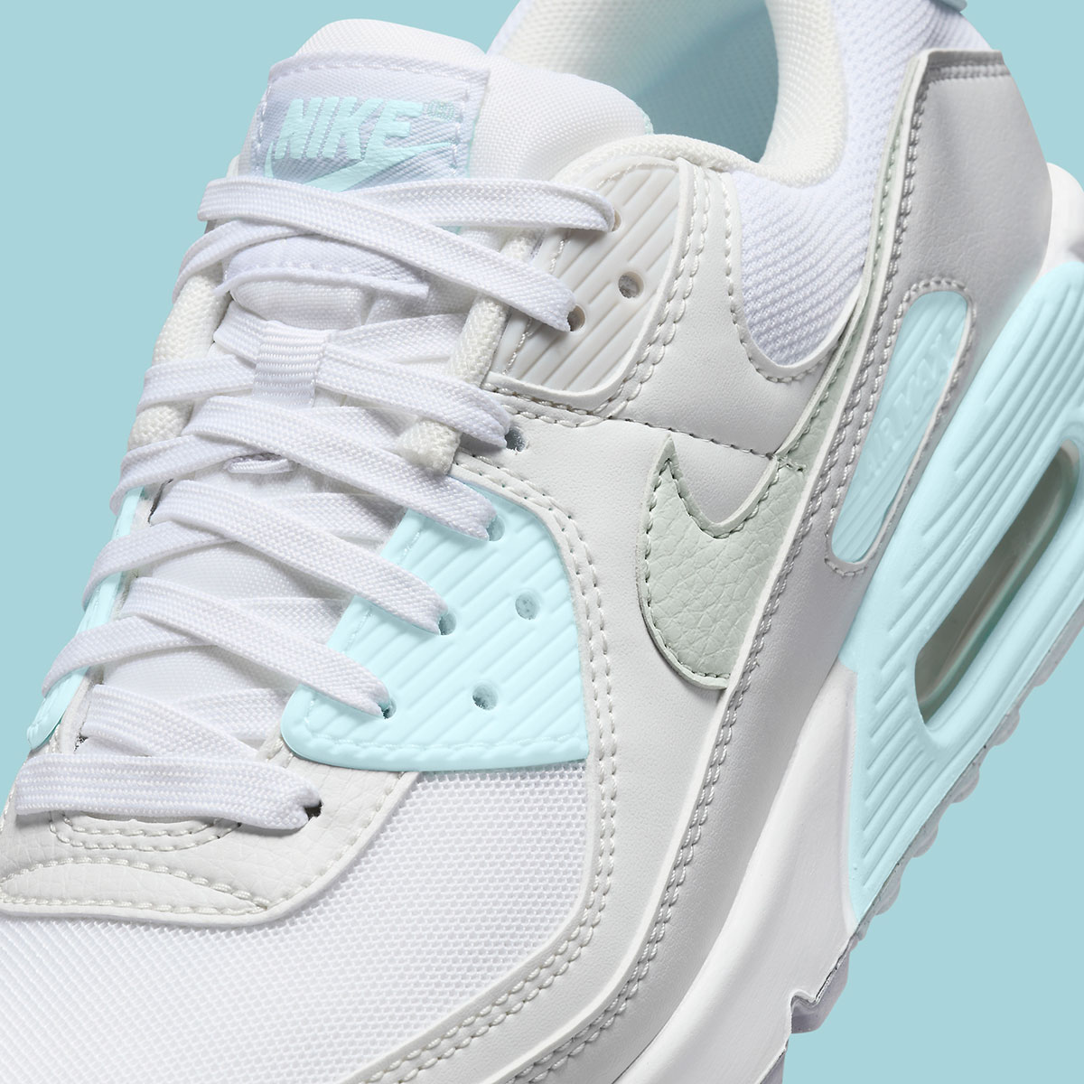 Nike Air Max 90 White Silver Ice Blue Dh8010 104 3