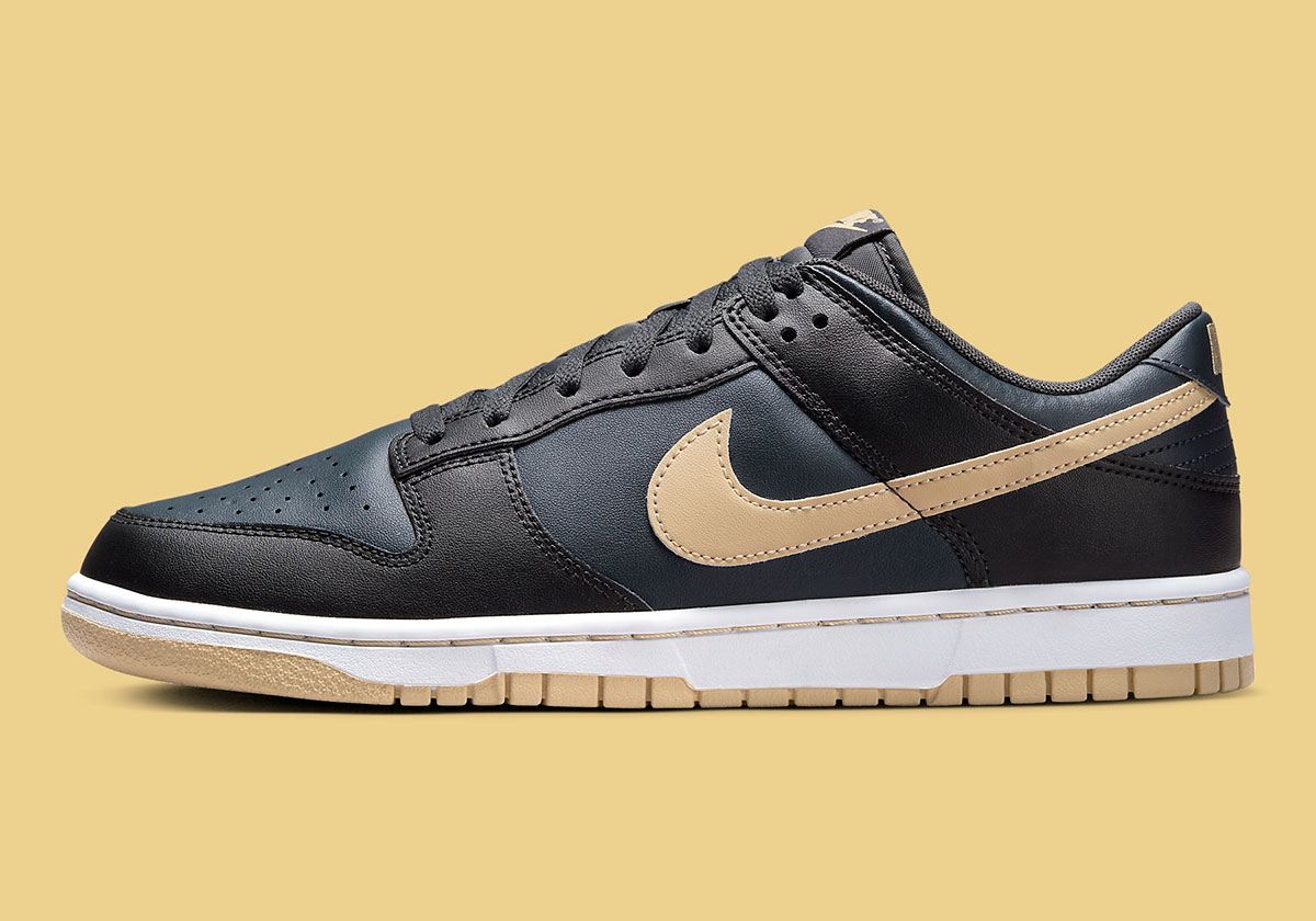 Nike Dunk Low Black Midnight Navy Tan Dv0831 005 2