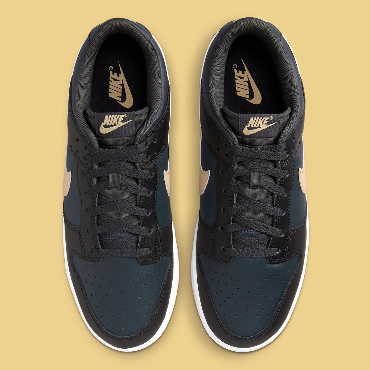 Nike Dunk Low Black Midnight Navy Tan Dv0831 005 3