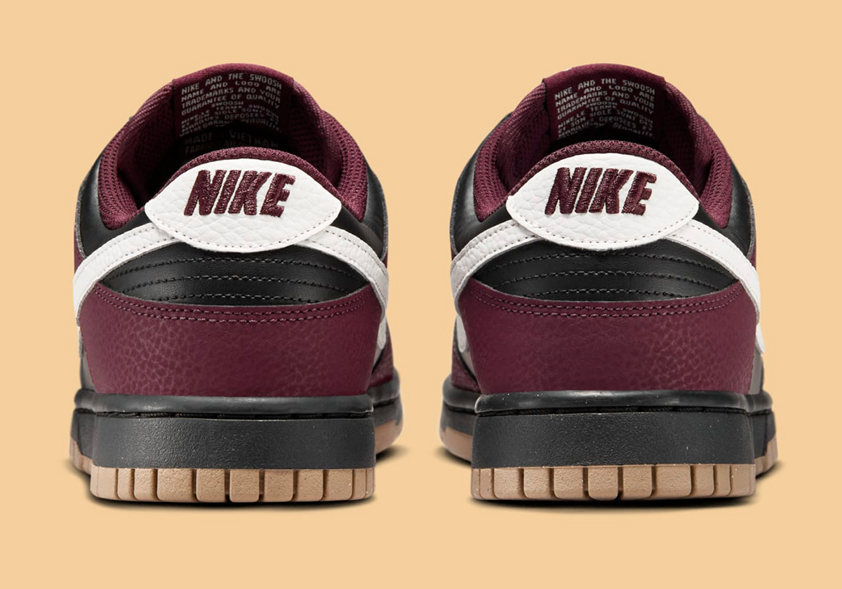 Nike Dunk Low Next Nature Burgundy Crush Phantom Black Khaki 2