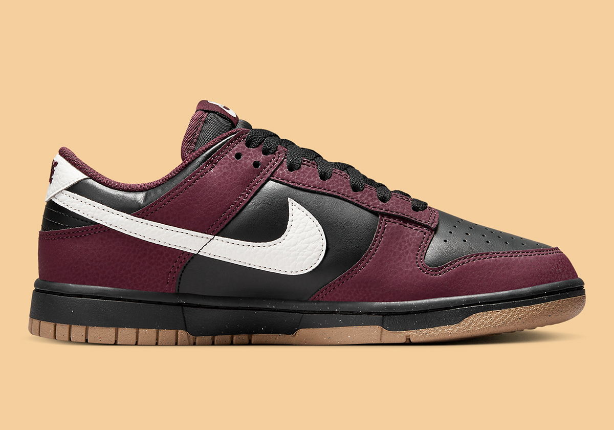 Nike Dunk Low Next Nature Burgundy Crush Phantom Black Khaki 4