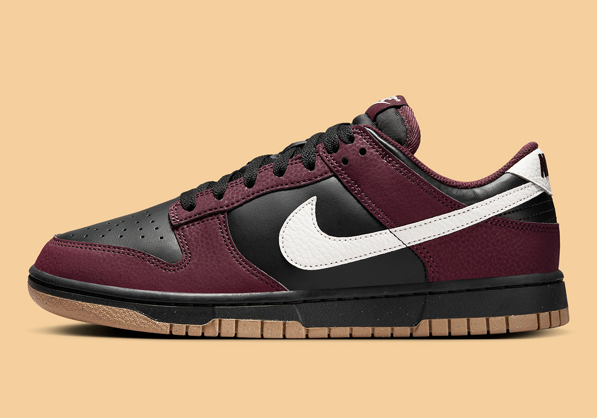 Nike Dunk Low Next Nature Burgundy Crush Phantom Black Khaki 8