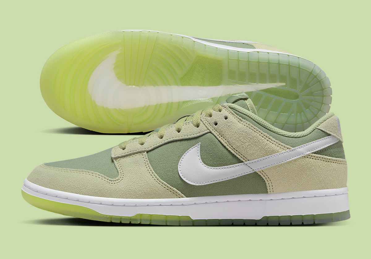A Giant Swoosh Hides Underneath The Nike Dunk Low "Oil Green"