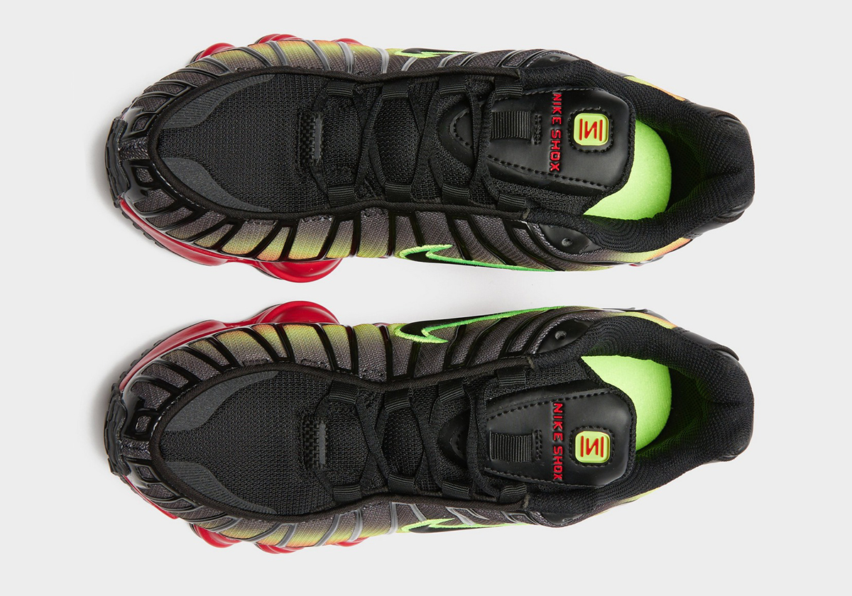 Nike Shox Tl Womens Black Volt Fire Red Hj9609 001 6