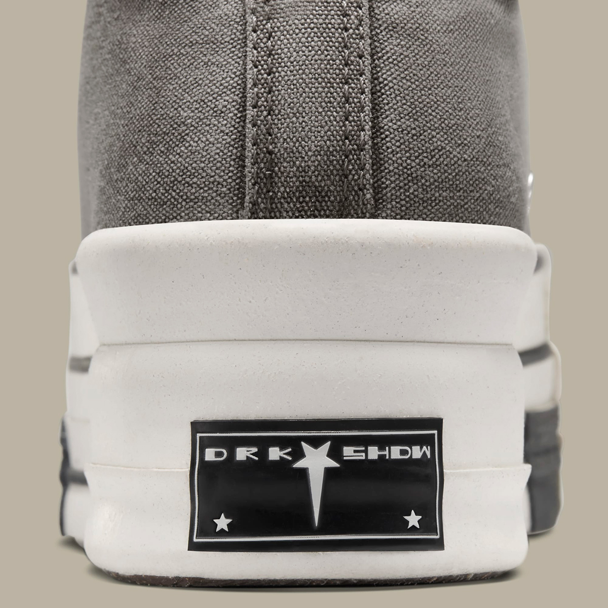 Rick Owens Converse Dbl Drkshdw Washed Grey Canvas 6