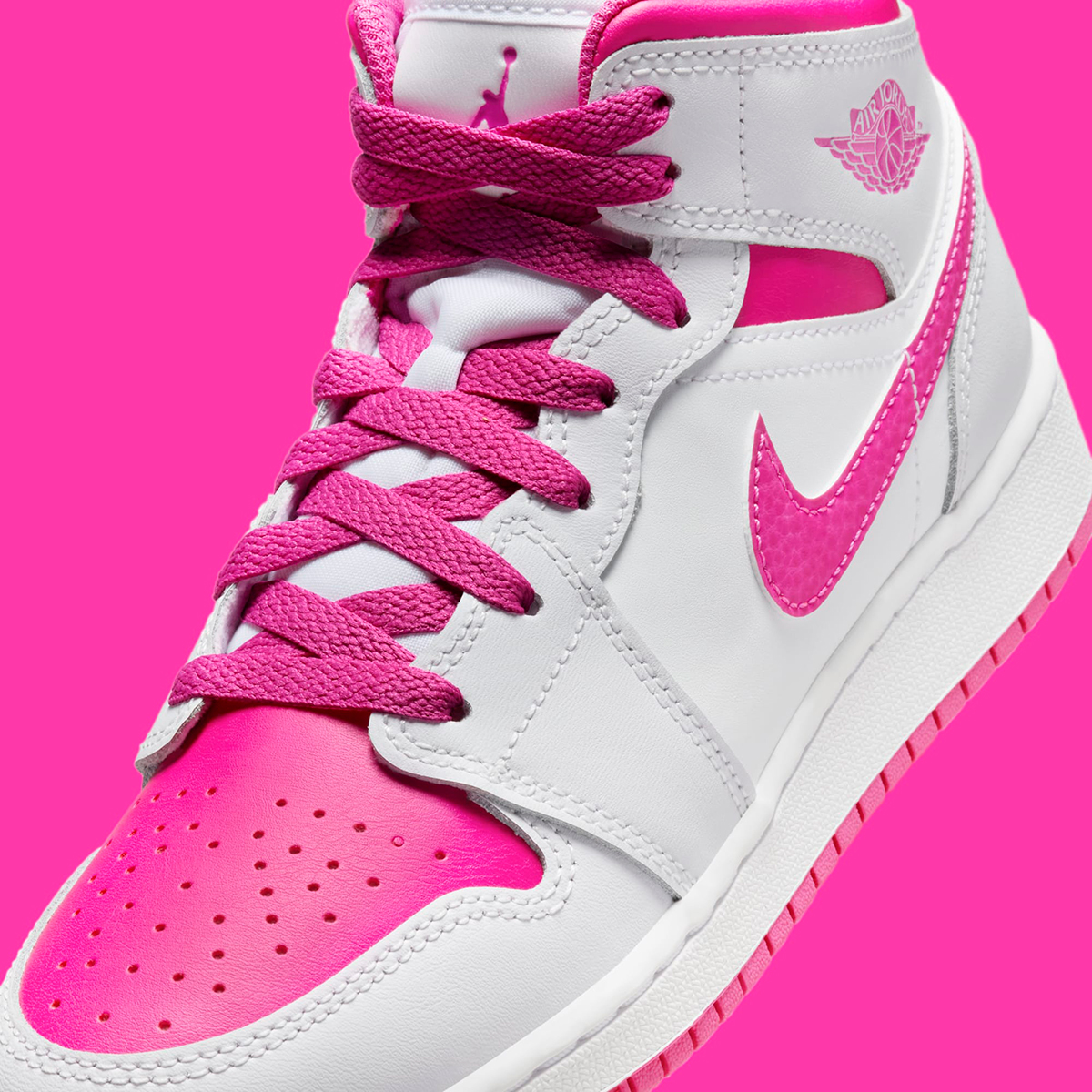 Air Jordan 1 Mid Gs Iris Whisper Fire Pink Fd8780 500 3