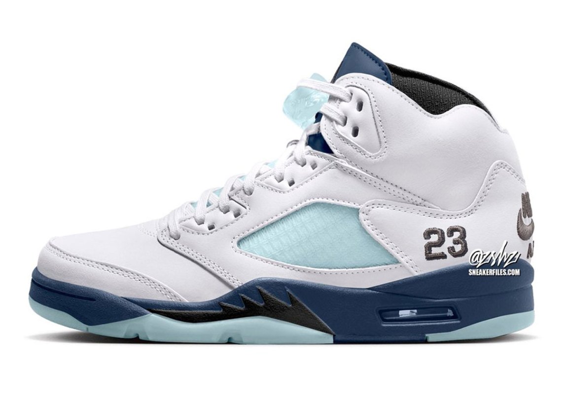 A Ma Maniere Air Jordan 5 Retro Sp White Diffused Blue Violet Ore Black Clear Release Date 2