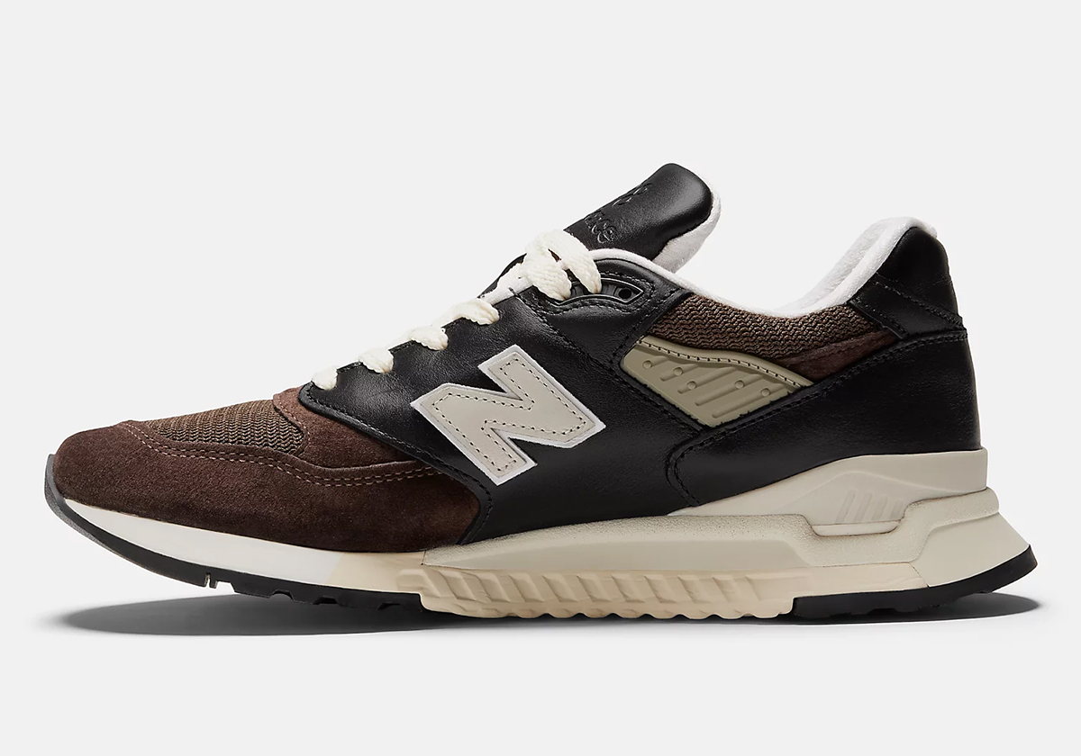 New Balance 998 Made In Usa Black Sea Salt Brown U998re 5