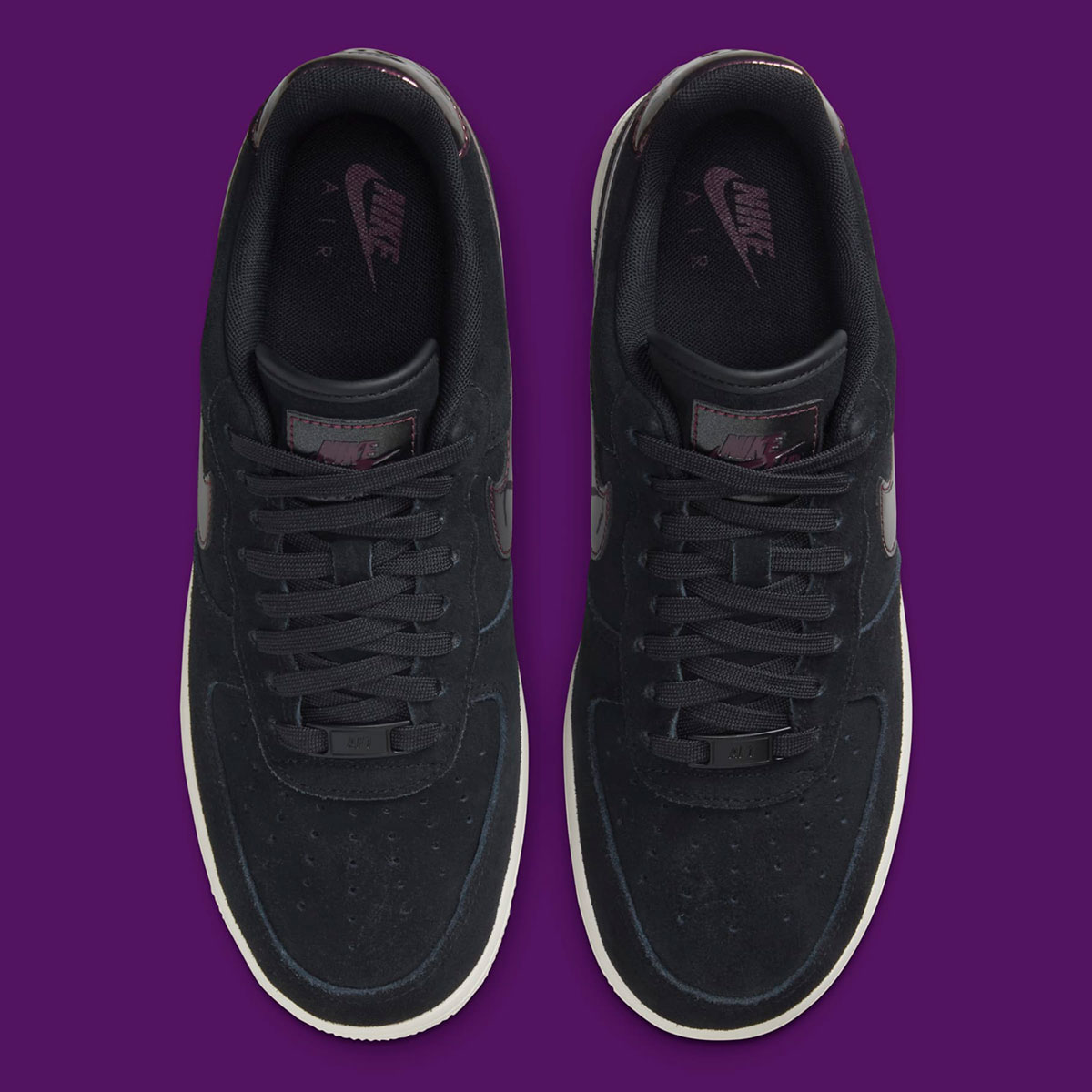 Nike Air Force 1 Low Womens Black Dark Raisin Hj4401 002 3