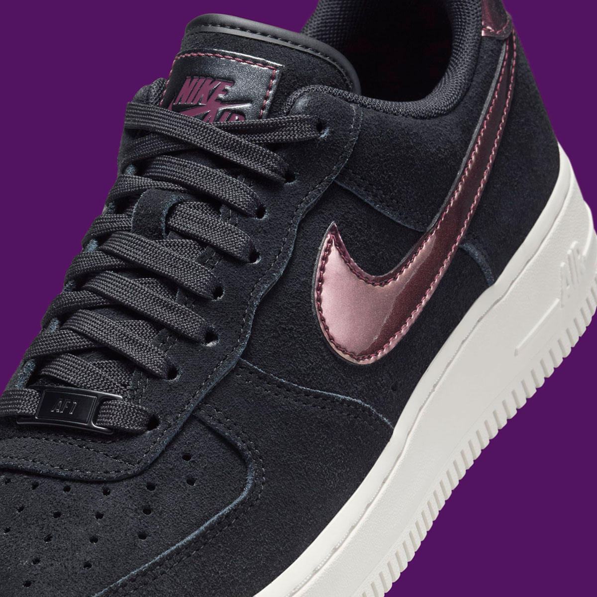 Nike Air Force 1 Low Womens Black Dark Raisin Hj4401 002 5