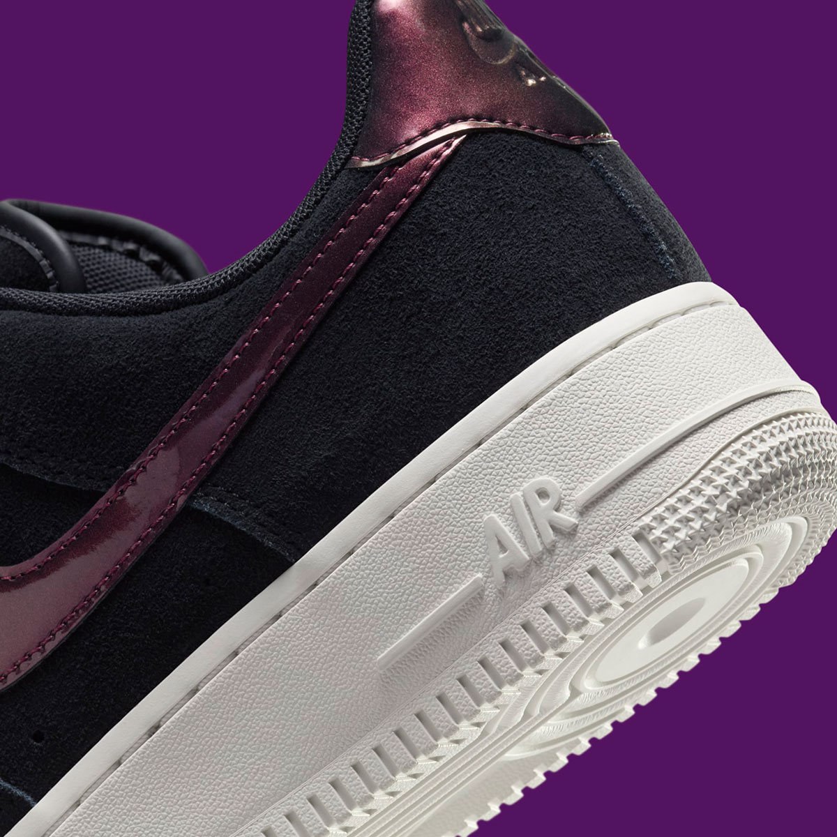 Nike Air Force 1 Low Womens Black Dark Raisin Hj4401 002 6