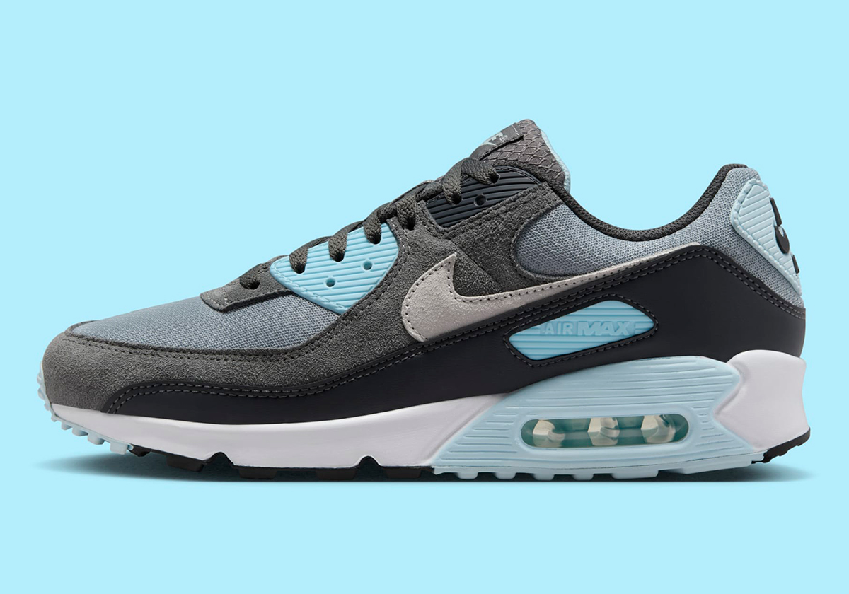 Nike Air Max 90 Grey Black Glacier Blue Dm0029 009 1