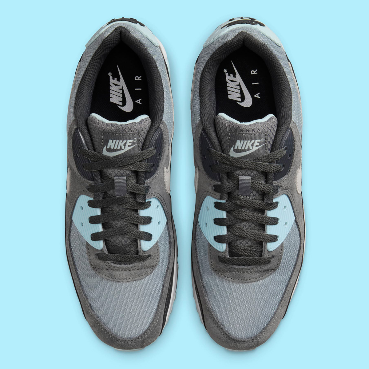 Nike Air Max 90 Grey Black Glacier Blue Dm0029 009 3