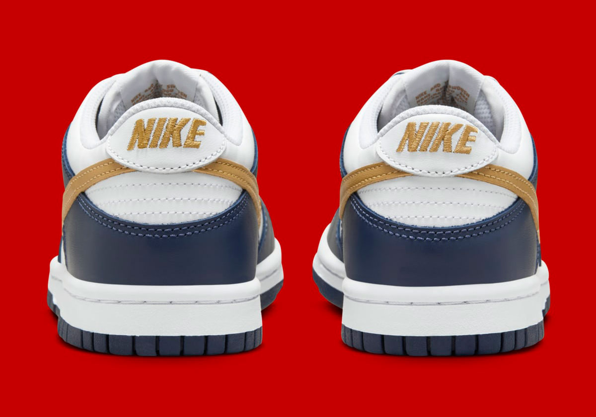 Nike Dunk Low White Midnight Navy Wheat Fb9109 111 3
