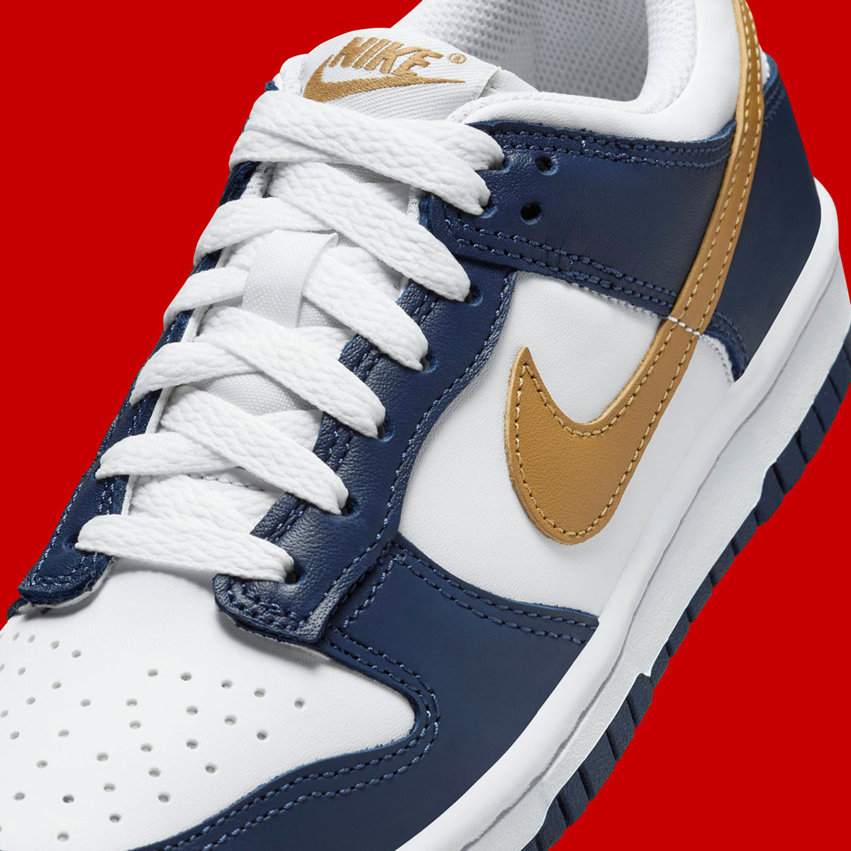 Nike Dunk Low White Midnight Navy Wheat Fb9109 111 5