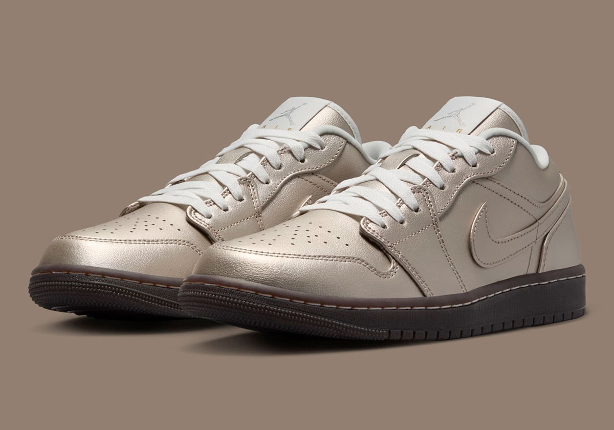 Air Jordan 1 Low Se Metallic Zinc Summit White Velvet Brown Hq3529 099 6