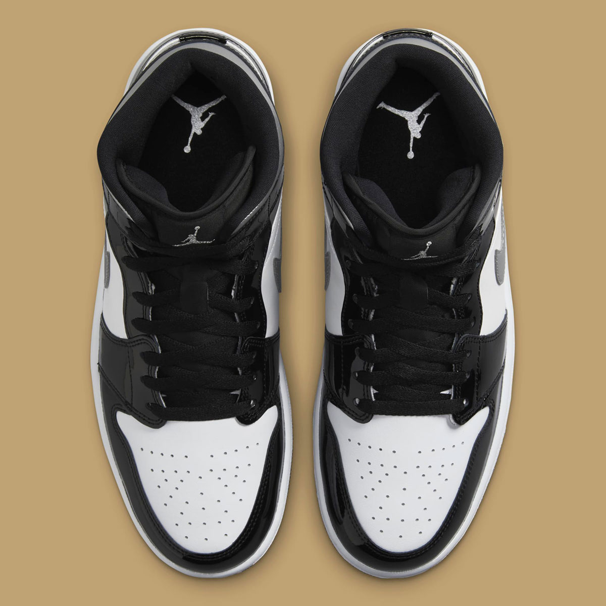 Air Jordan 1 Mid Black Patent Metallic Gold Metallic Silver Hv0789 010 4