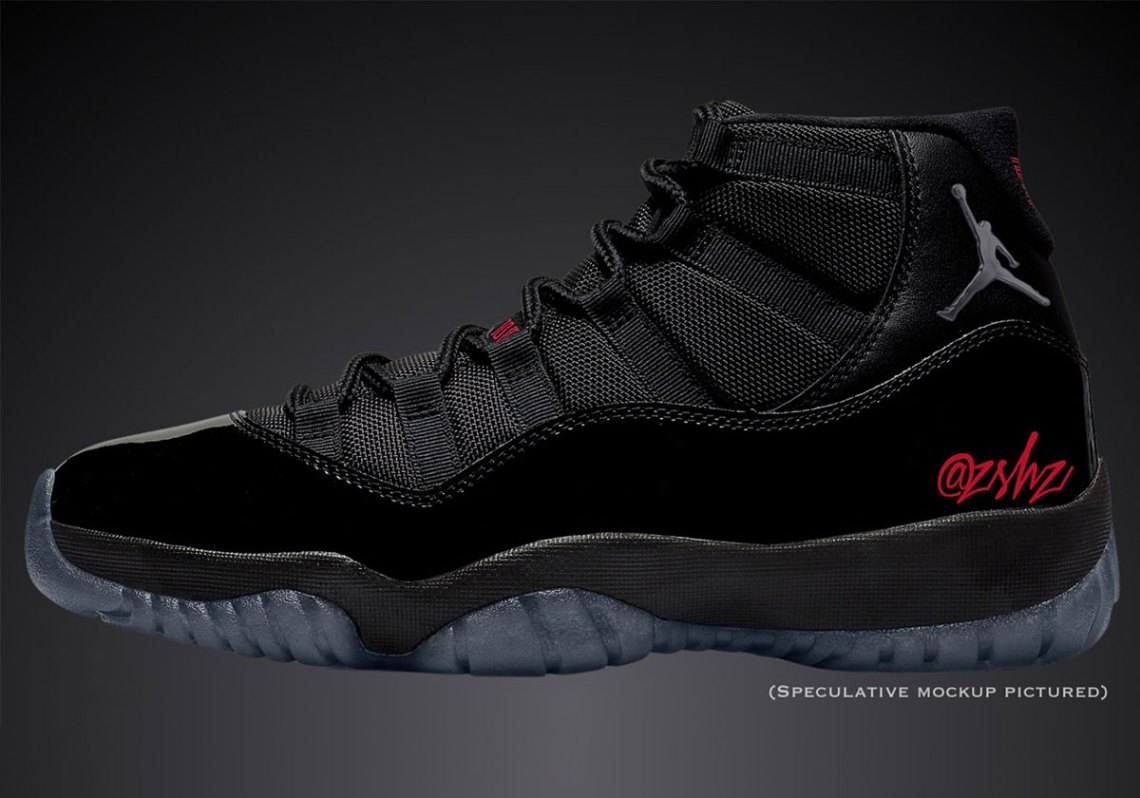 Air Jordan 11 Black Red Grey 2025 2