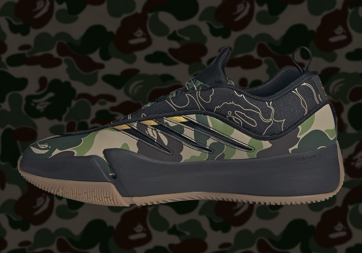 Bape Adidas Dame 9 Olive Green Black Jh6358 2