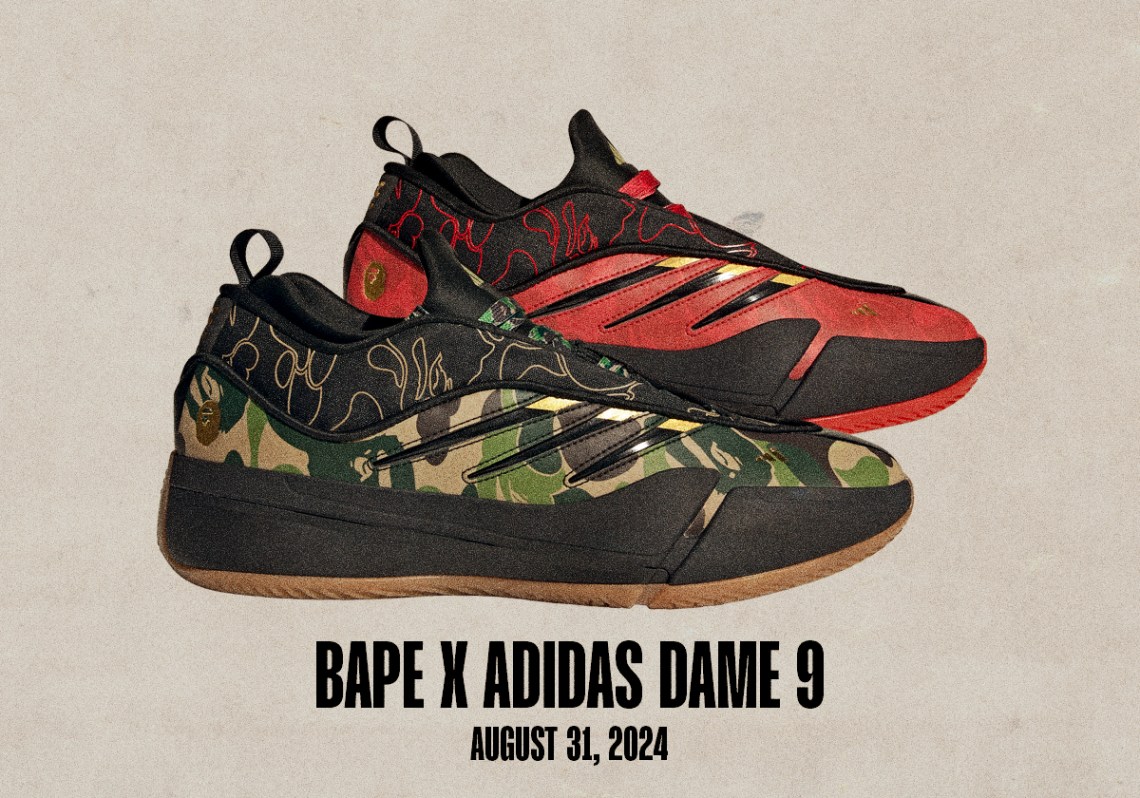 Sneaker Releases August 25 August 31 Bape Adidas Dame 9