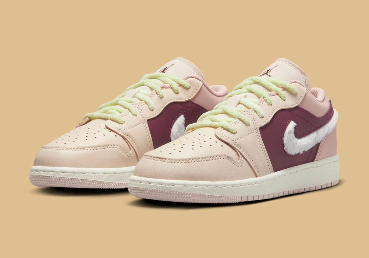 Air Jordan 1 Low Gs Fur Swoosh Fz3928 200 6