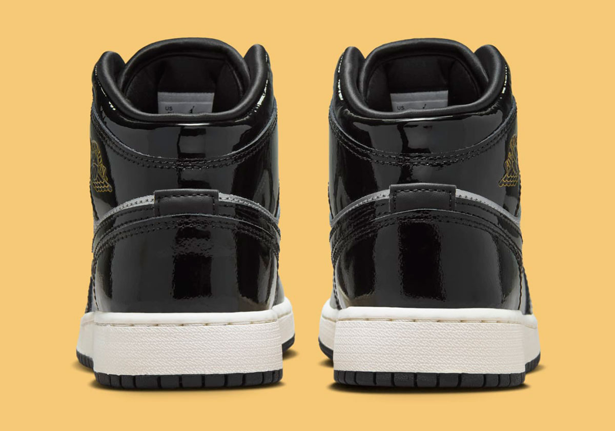 Air Jordan 1 Mid Gs Black Metallic Gold Metallic Silver Fz3938 001 7