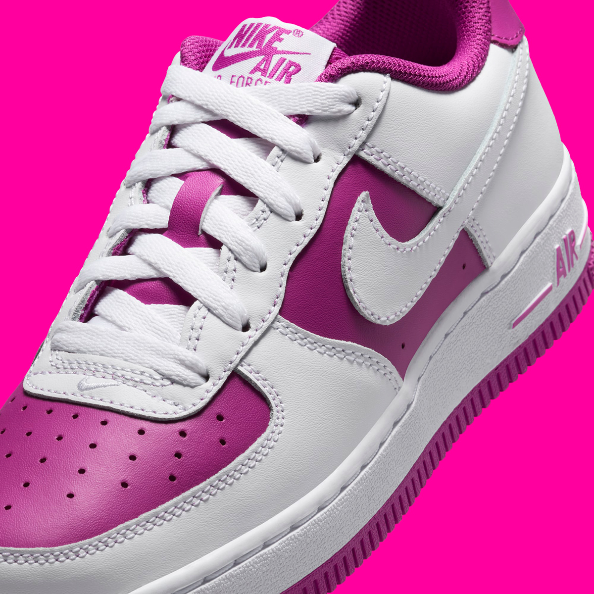Nike Air Force 1 Low Gs White Hot Fuchsia Hv0938 100 4