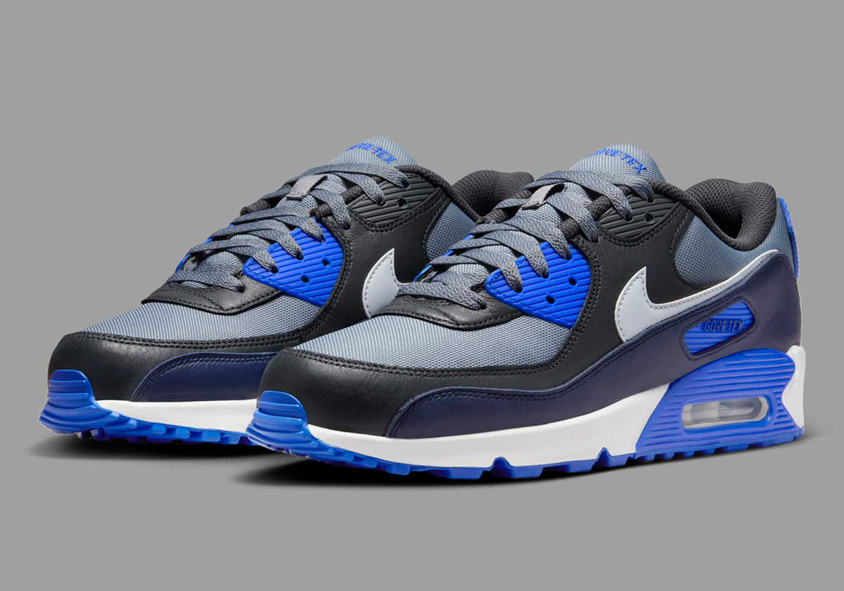 Nike Air Max 90 Gore Tex Cool Grey Anthracite Obsidian Pure Platinum Racer Blue Fd5810 003 5