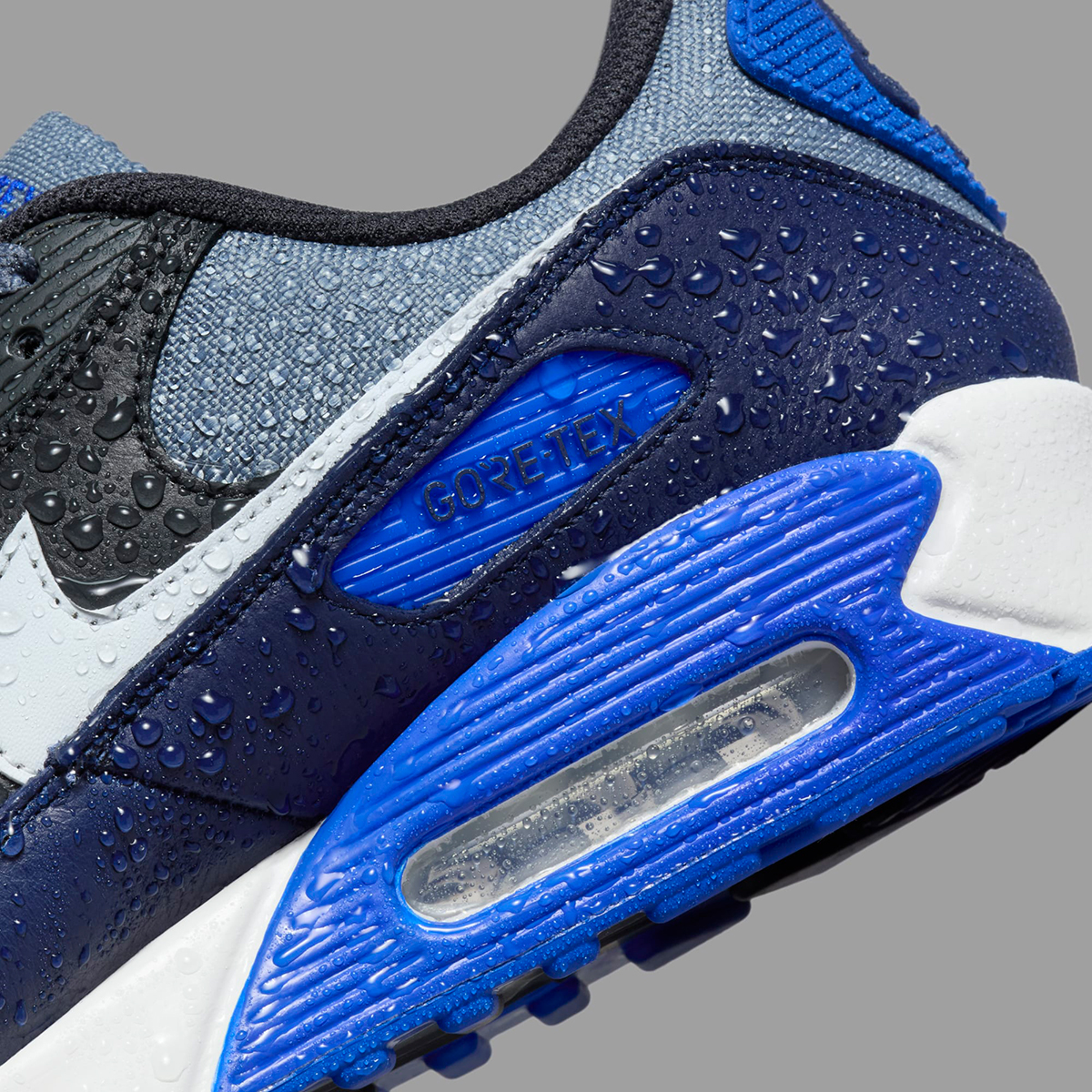 Nike Air Max 90 Gore Tex Cool Grey Anthracite Obsidian Pure Platinum Racer Blue Fd5810 003 8