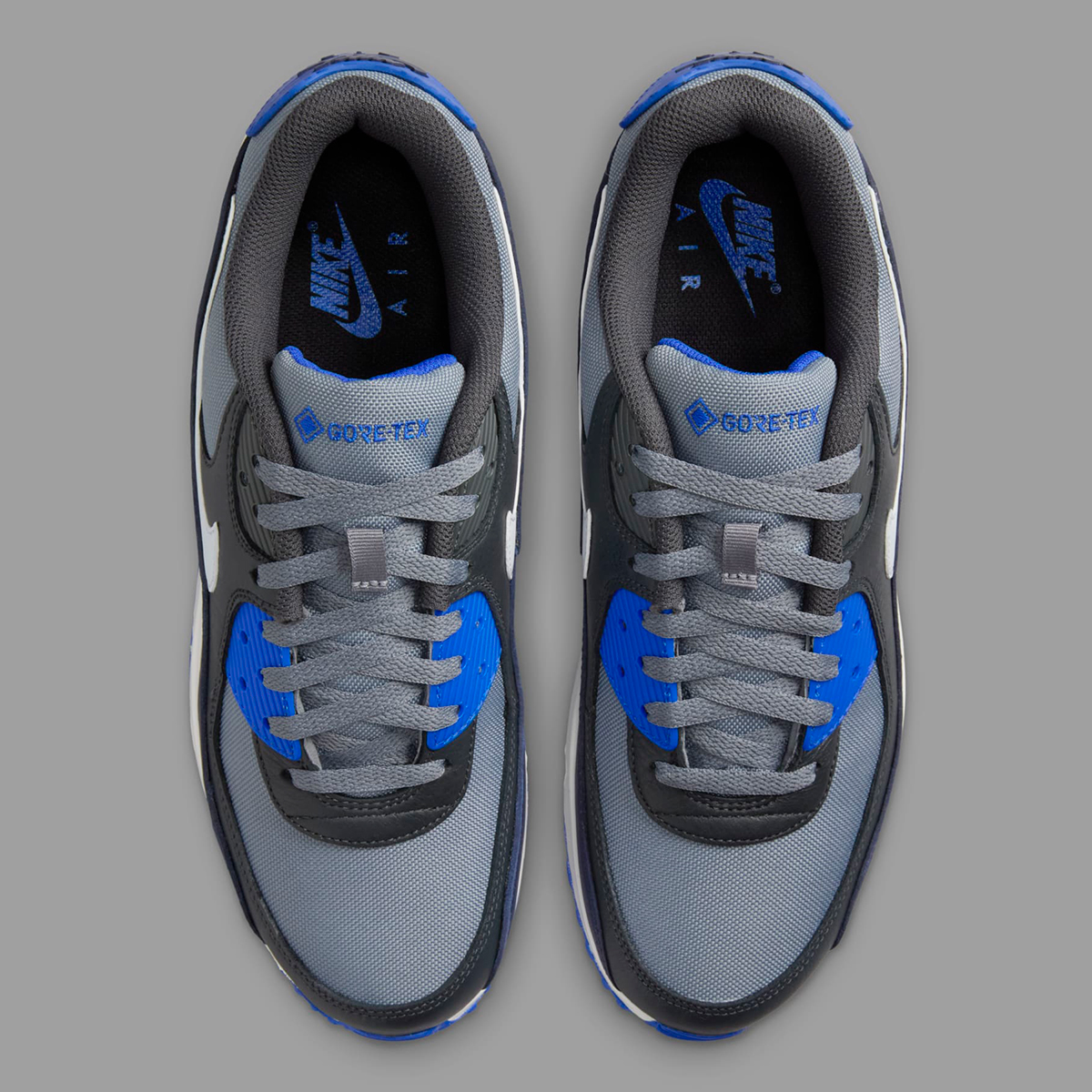 Nike Air Max 90 Gore Tex Cool Grey Anthracite Obsidian Pure Platinum Racer Blue Fd5810 003 9