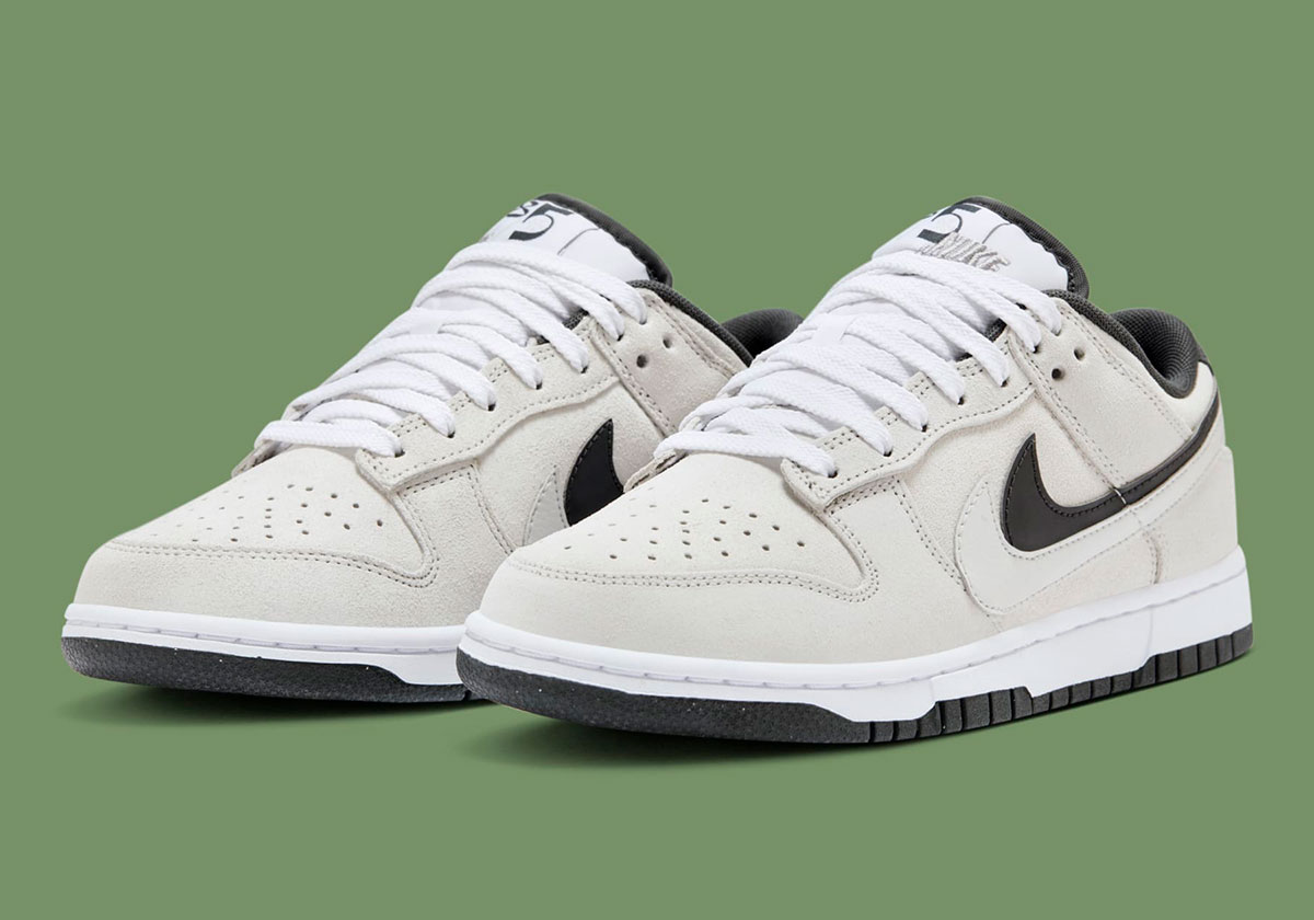 Nike Dunk Low Double Swoosh White Photon Dust Metallic Silver Anthracite 7