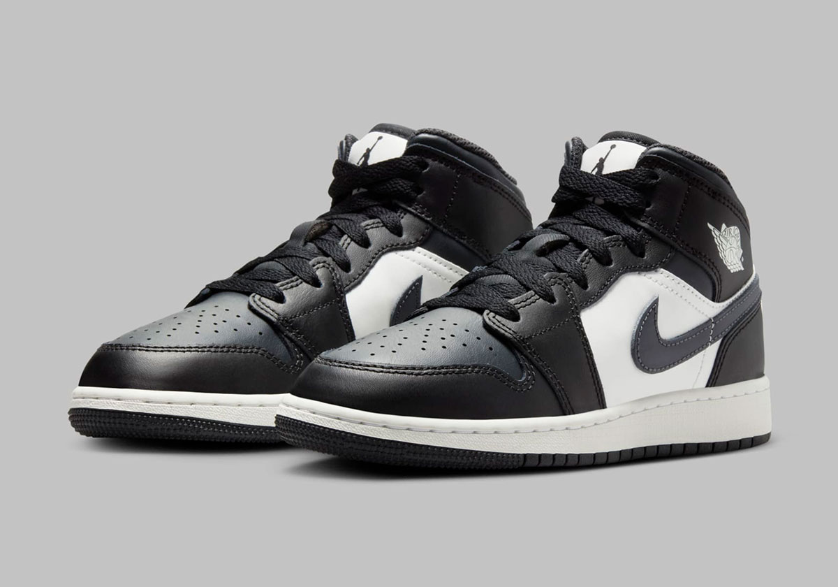 Air Jordan 1 Mid Gs Dark Grey Black White Dq8423 010 3