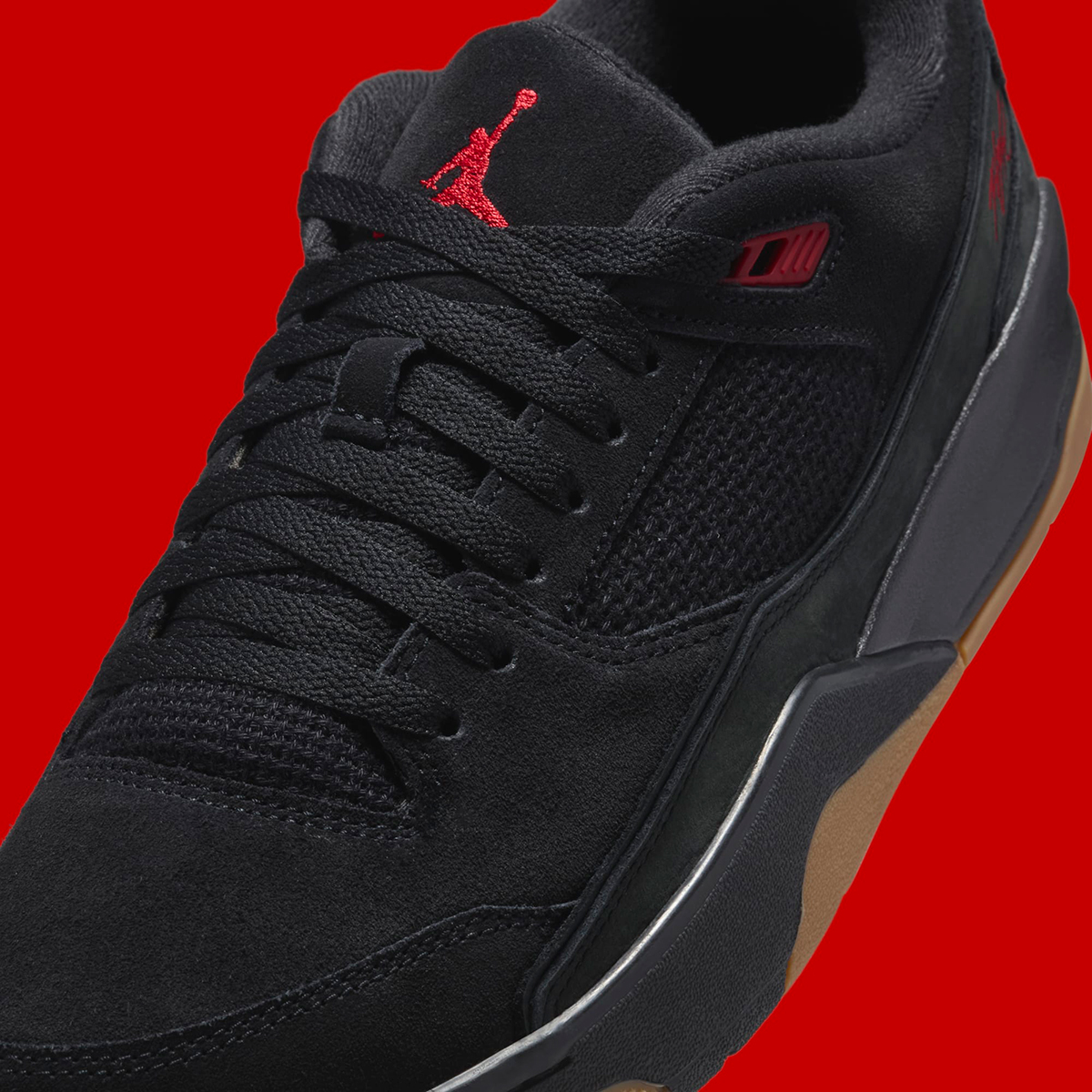 Jordan Flight Court Black Red Gum Hf3255 001 3