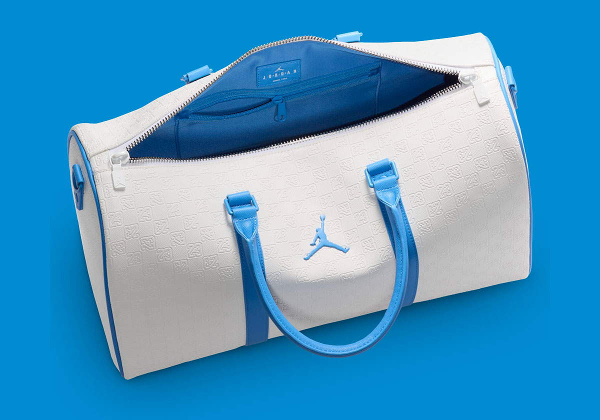 Jordan Monogram Duffel Bag Whute University Blue Hv2856 100 3