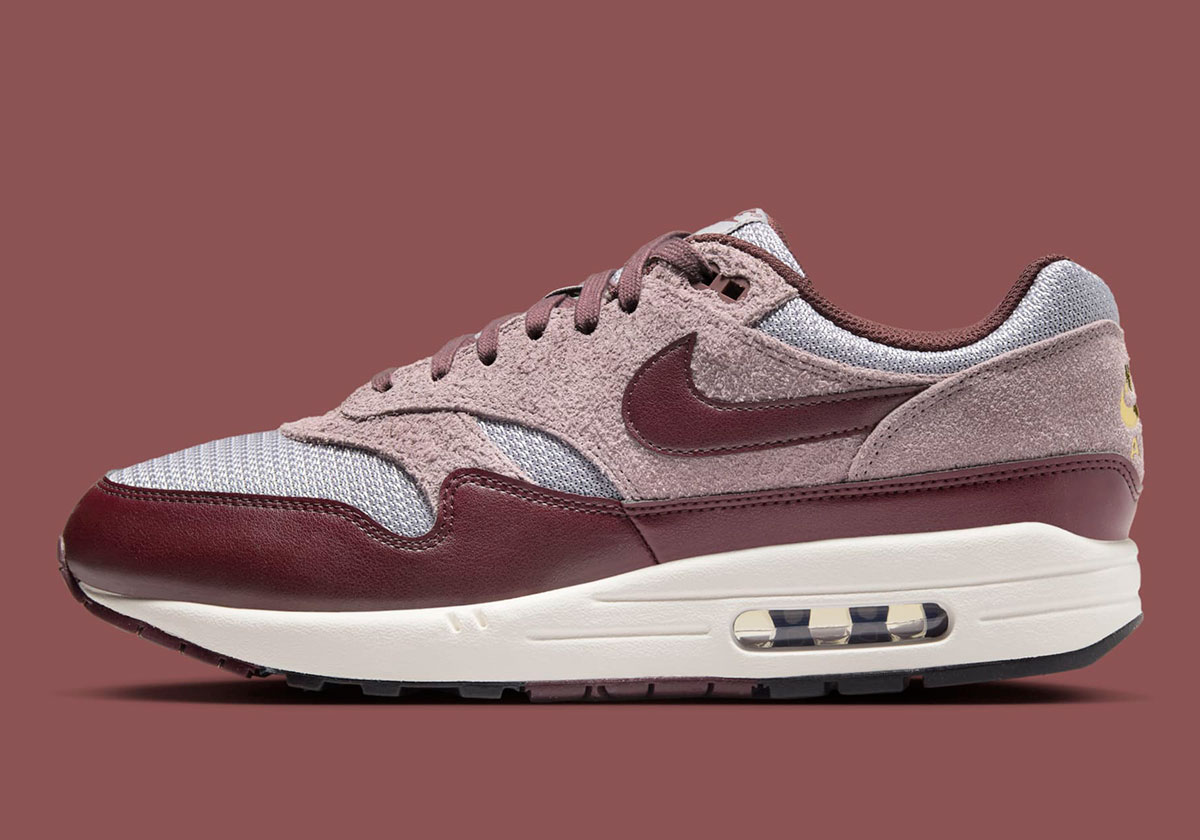 Nike Air Max 1 Burgundy Crush Cement Grey Taupe Grey Phantom Fq7327 001 1