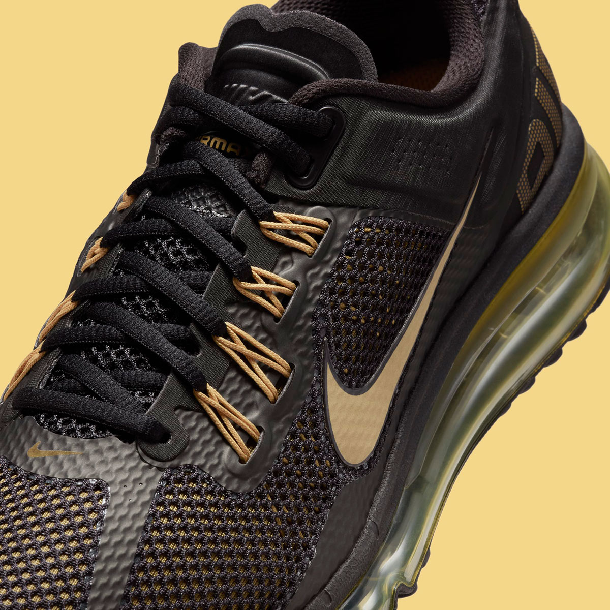 Nike Air Max 2013 Black Metallic Gold Flat Gold Hq1927 001 5