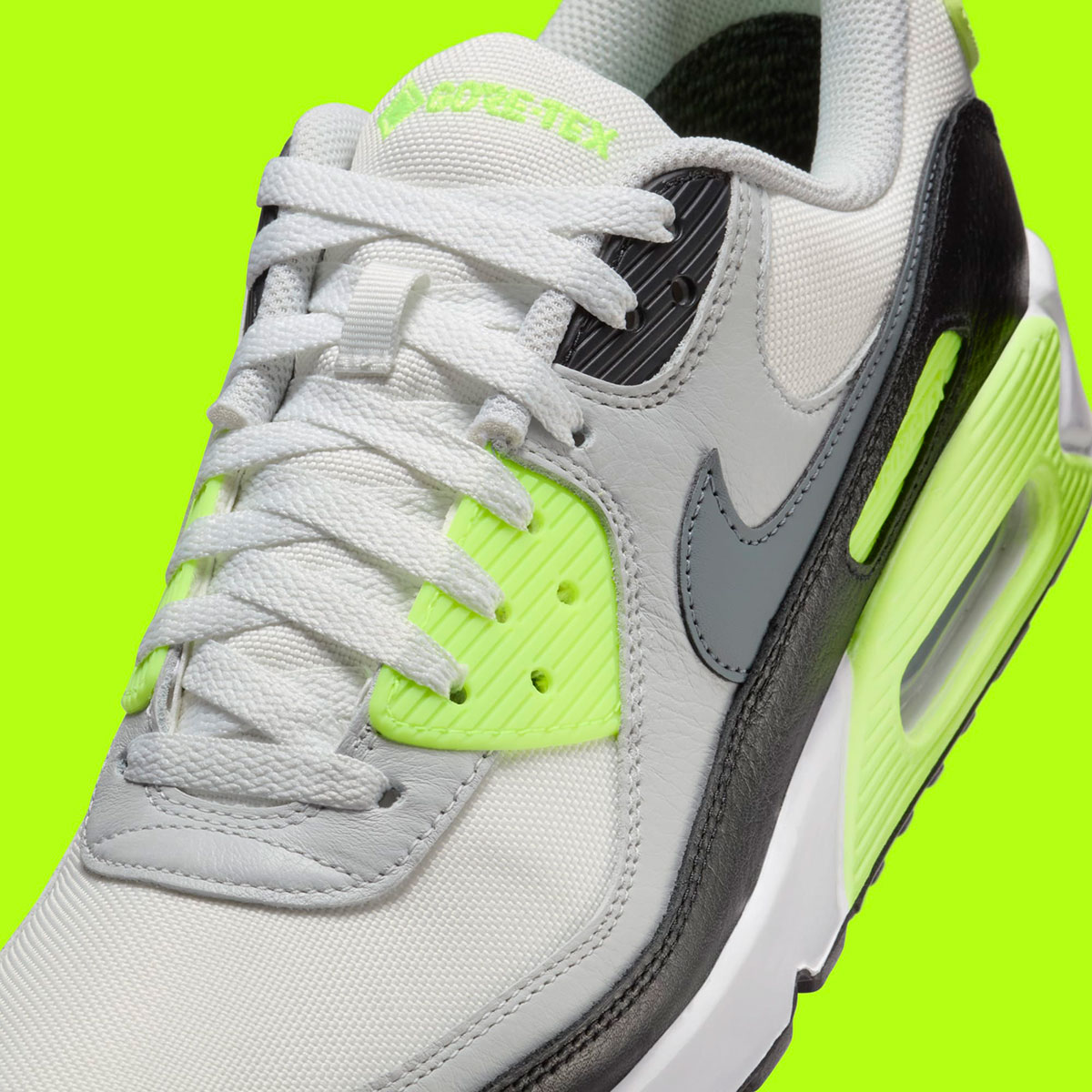 Nike Air Max 90 Gore Tex Summit White Cool Grey Volt Black Fd5810 102 5