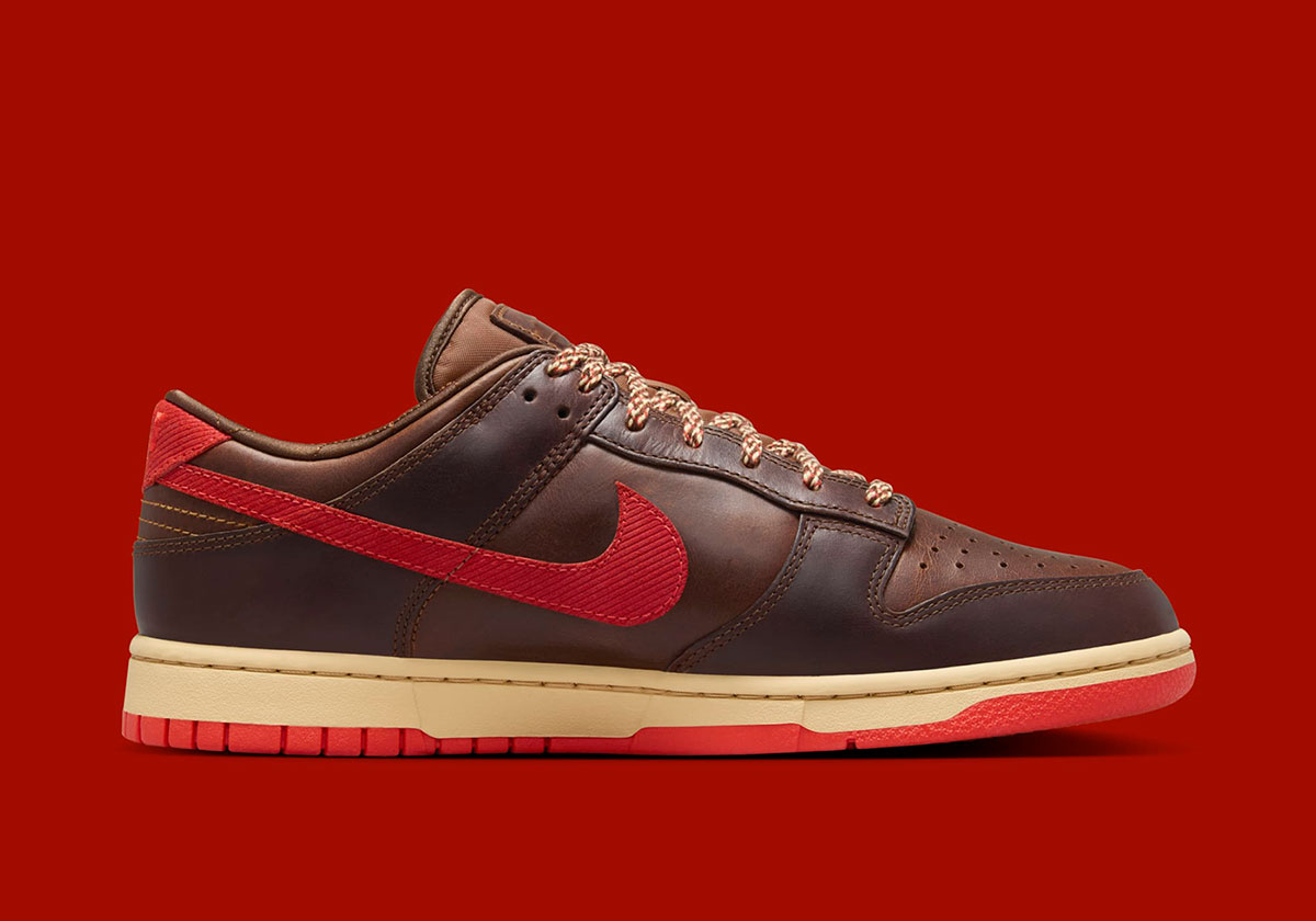Nike Dunk Low Light British Tan Picante Red Hq3448 262 3