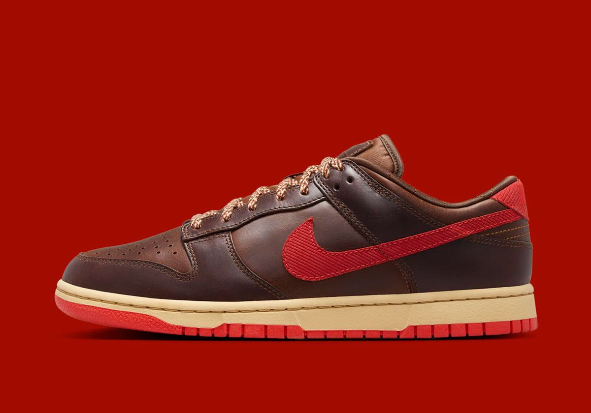 Nike Dunk Low Light British Tan Picante Red Hq3448 262 6