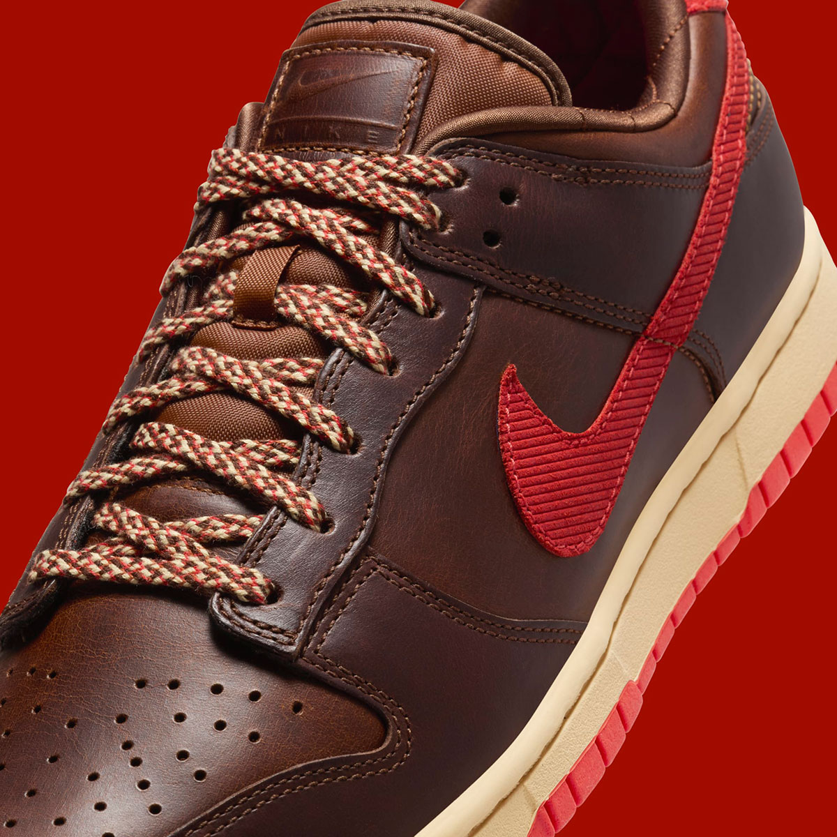 Nike Dunk Low Light British Tan Picante Red Hq3448 262 7