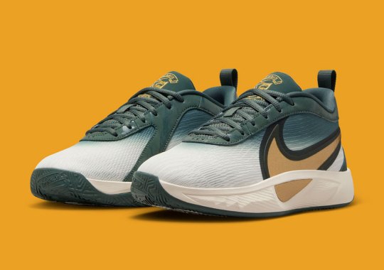 Soccer Crests Decorate The Kid’s Nike Giannis Freak 6