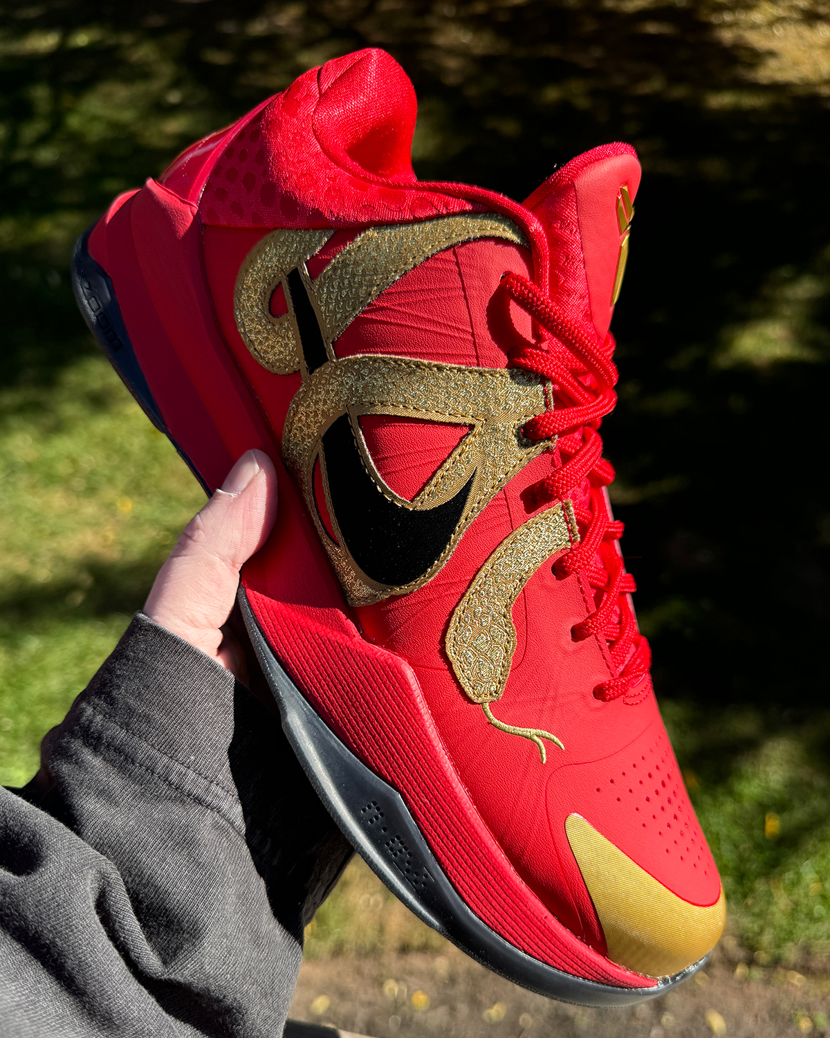 Nike Kobe 5 Protro Year Of The Mamba University Red Black Metallic Gold Hf5182 600 11
