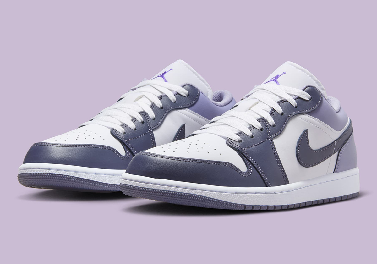 The Air Jordan 1 Low Mints A Purple Twist On "Black Toe" Blocking