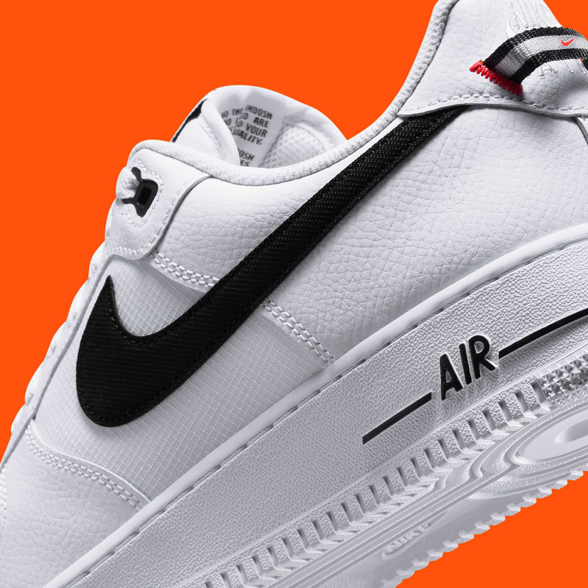 Nike Air Force 1 Low White Black Total Orange Hv9509 100 4