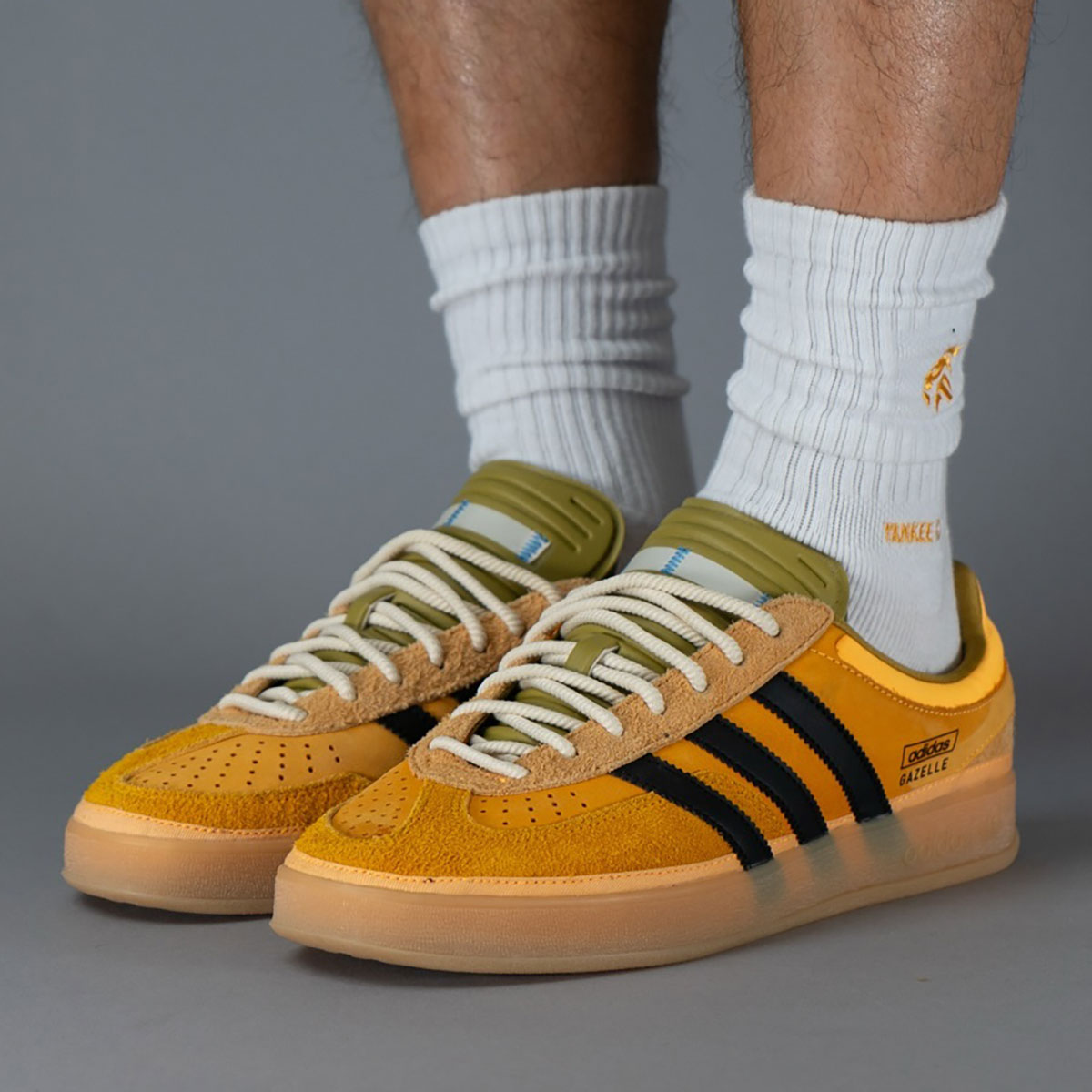 Bad Bunny Adidas Gazelle Orange Olive 2025 Sample 7