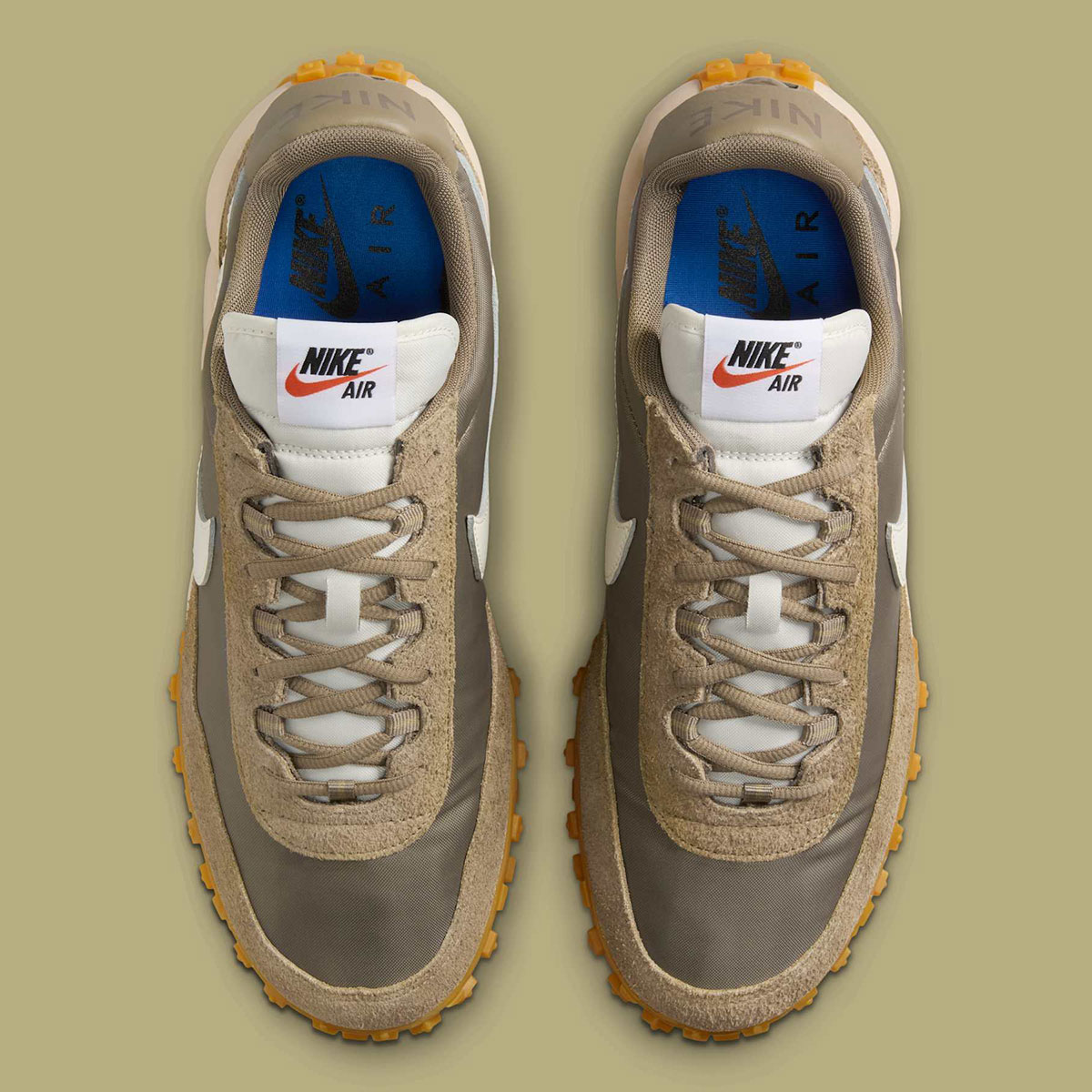 Nike Air Max Waffle Trainer Matte Olive Sail Gum Light Brown Fv6946 302 4