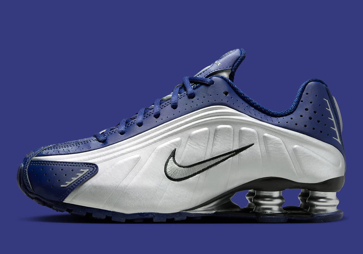 Nike Shox R4 Blue Void Metallic Silver Black Ar3565 400 7