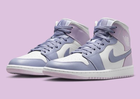 The Air Jordan 1 Mid Flips Black Toe Blocking In “Indigo Haze”