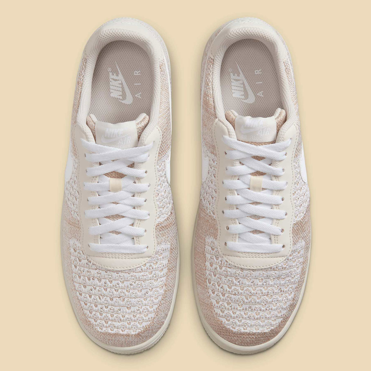 Nike Air Force 1 Low Flyknit Light Bone Multi Color Ib7675 001 1